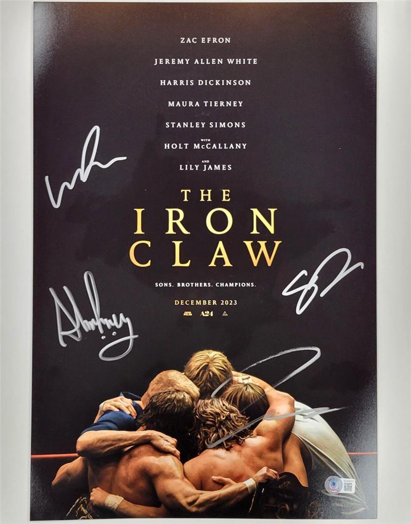 The Iron Claw cast (4) signed 12x18 photo White Simons Dickinson Durkin (A)~ BAS