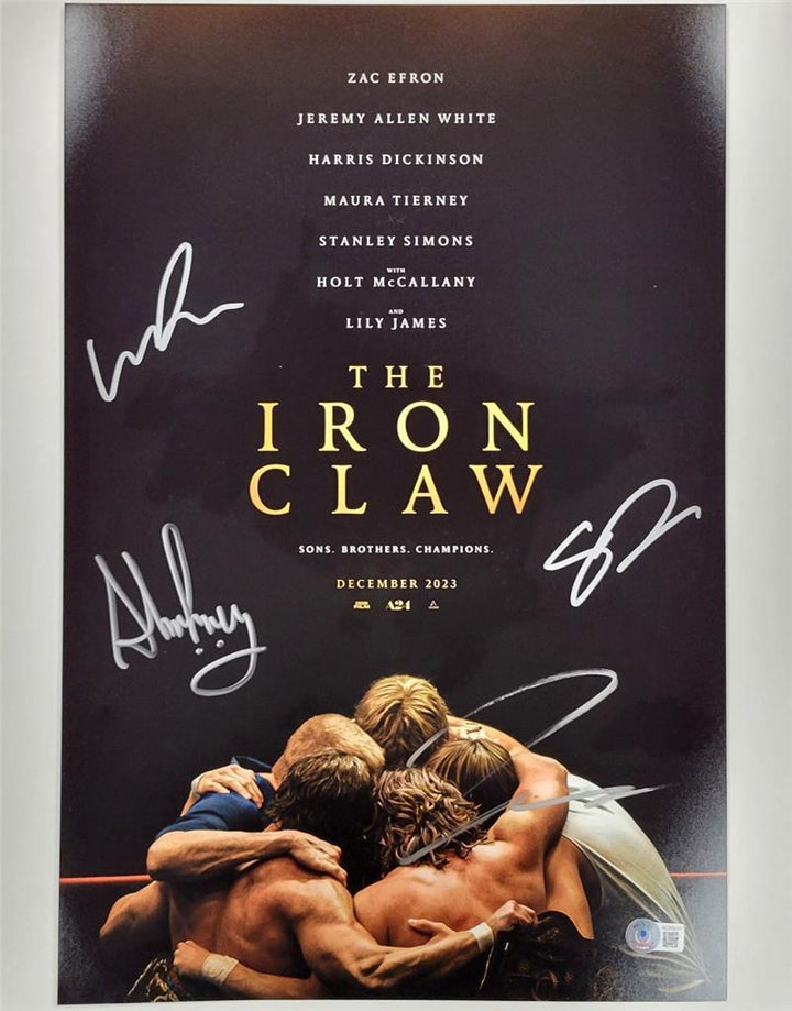 The Iron Claw cast (4) signed 12x18 photo White Simons Dickinson Durkin (A)~ BAS