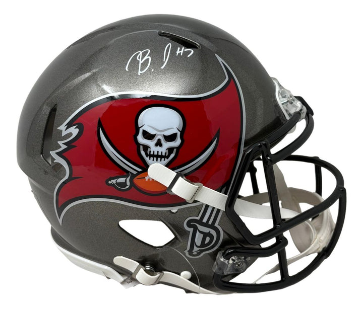 Bucky Irving Signed Tampa Bay Buccaneers Full Size Authentic Speed Helmet BAS