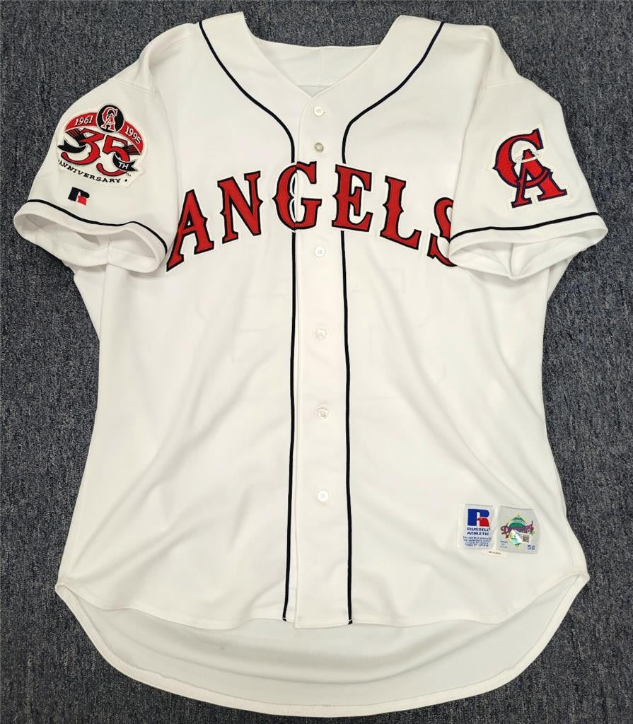 Jim Abbott signed vintage California Angels Jersey autograph ~ Beckett BAS