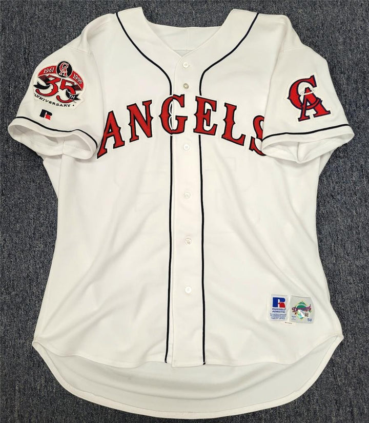 Jim Abbott signed vintage California Angels Jersey autograph ~ Beckett BAS