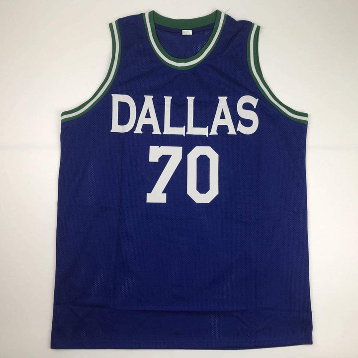 Autographed/Signed DENNIS RODMAN Dallas Blue Jersey PSA/DNA COA Auto