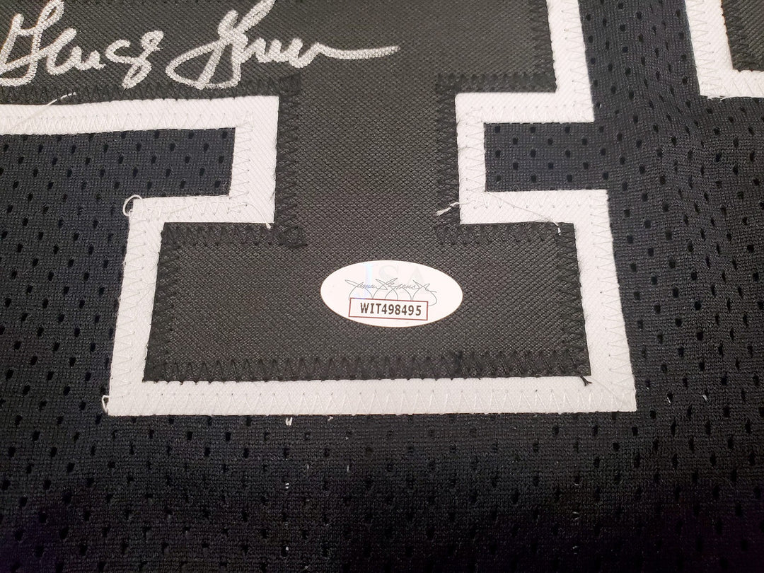 San Antonio Spurs George Gervin Autographed Signed Black Jersey JSA
