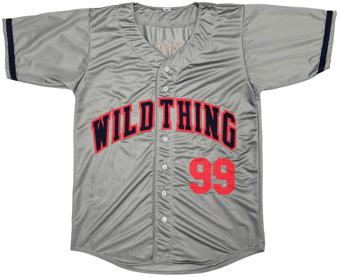 Charlie Sheen Auto Gray Jersey Major League Ricky Wild Thing Vaughn Beckett Wit