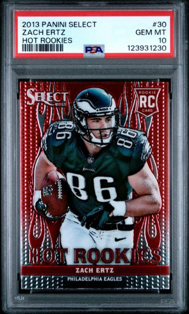 Graded 2013 Panini Select Zach Ertz #30 Hot Rookies Rookie RC Card PSA 10 Mint