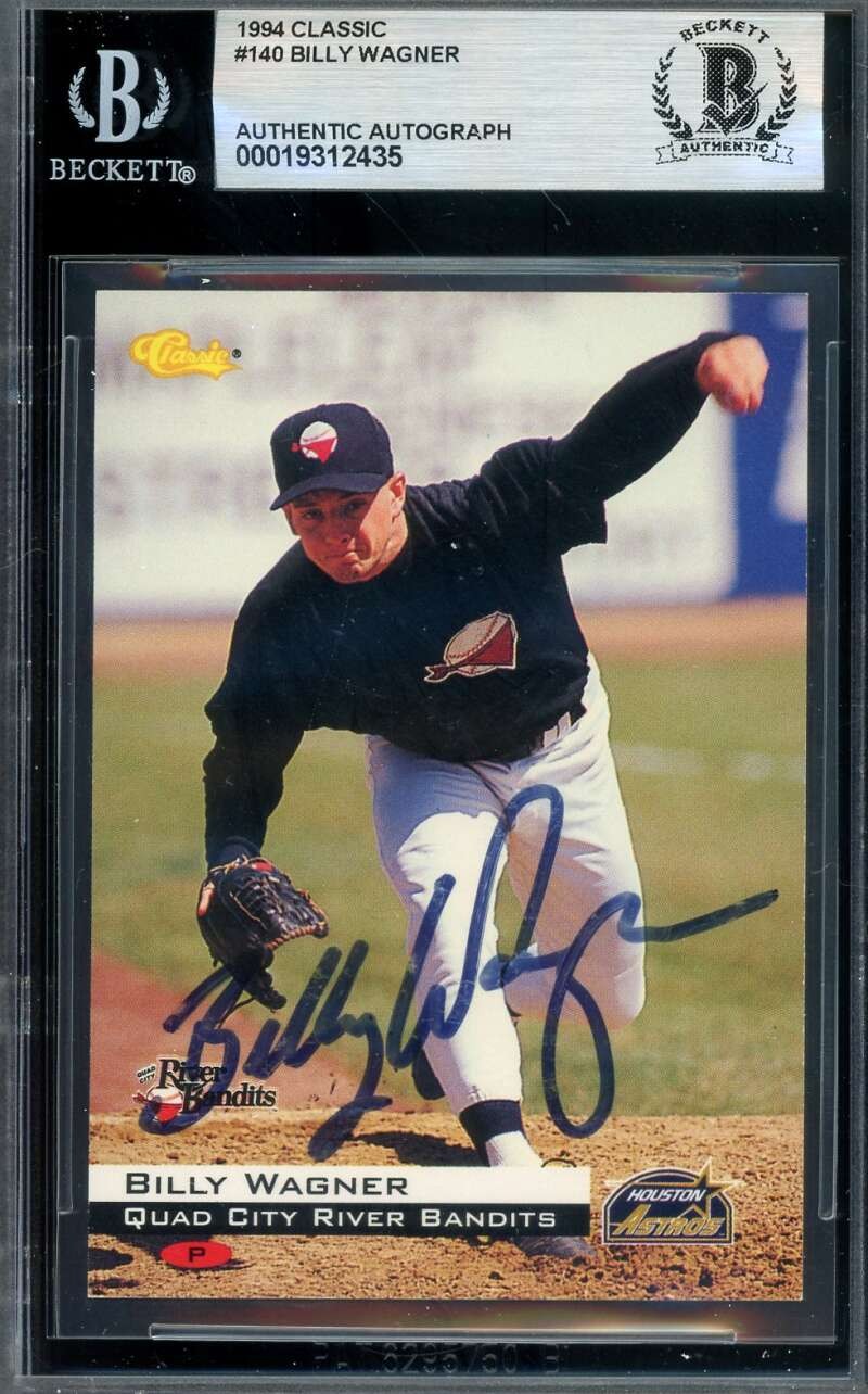 Billy Wagner Beckett BAS Signed 1994 Classic Rookie Autograph