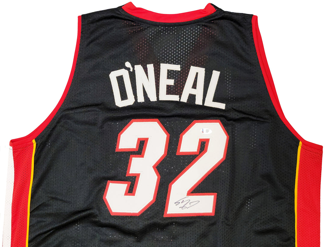 Miami Heat Shaquille Shaq O'Neal Signed Black Jersey The Diesel Beckett