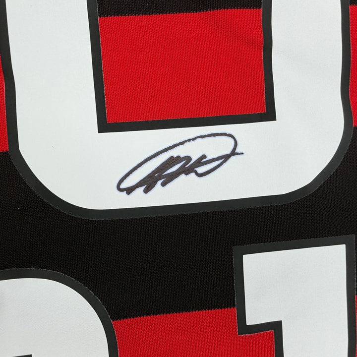 Autographed/Signed Ricardo Kaka AC Milan Black/WHite Jersey Beckett BAS COA