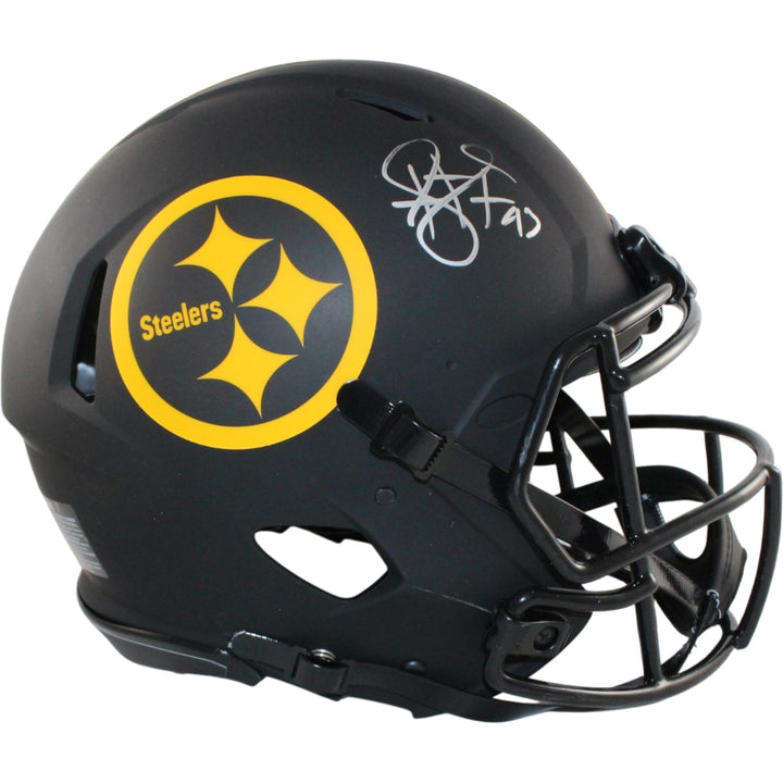 Troy Polamalu Signed Pittsburgh Steelers Authentic Eclipse Helmet Beckett 56208