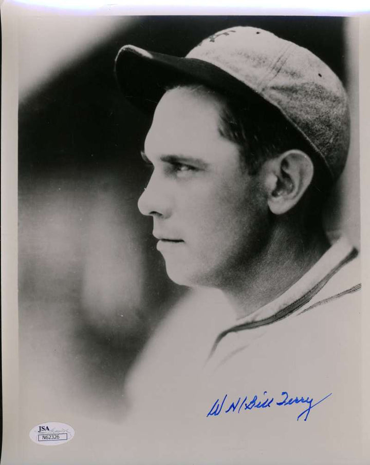 Bill Terry Jsa Certed Signed 8x10 Photo Authentic Autograph