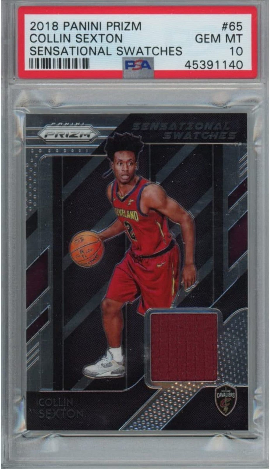 Graded 2018 Panini Prizm COLLIN SEXTON #65 Sensational Swatches RC Card PSA 10