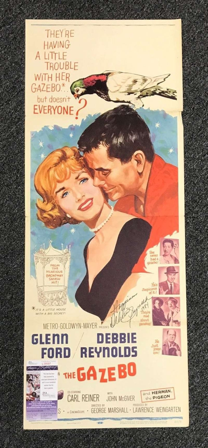 Debbie Reynolds Hand Signed Jsa Original 34x14 Gazebo Lobby Card Autograph