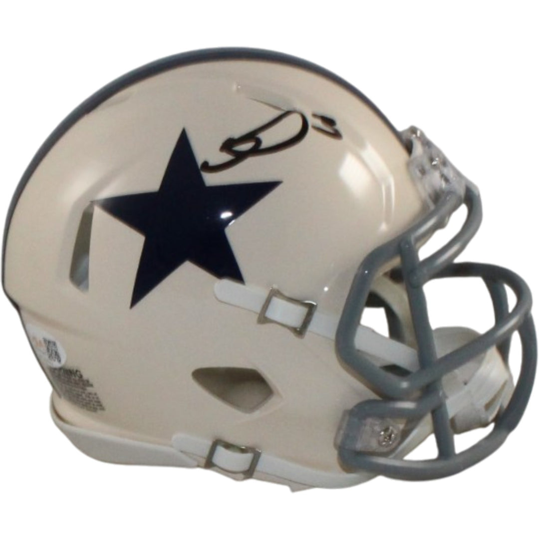 George Pickens Autographed/Signed Dallas Cowboys Retro Mini Helmet JSA 56176