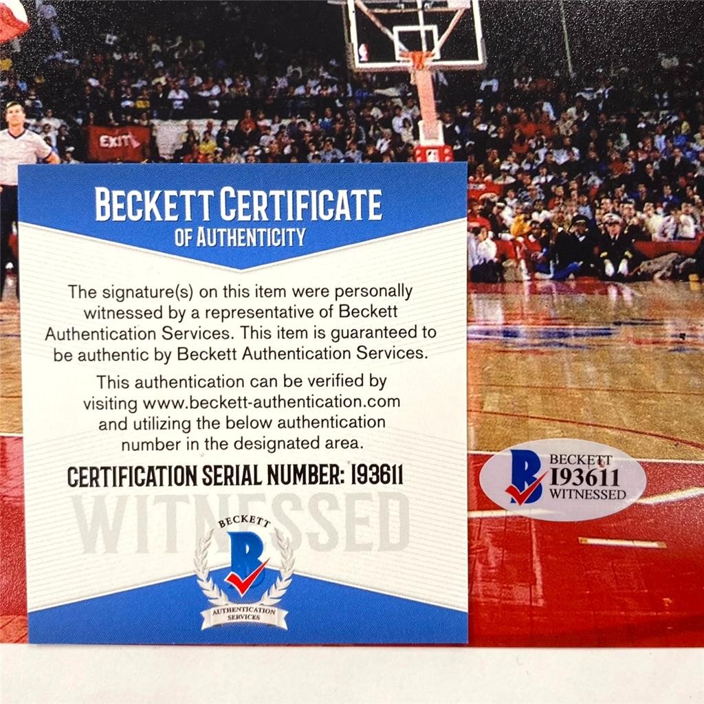 Dominique Wilkins signed Slam Dunk Contest 11x14 Photo autograph ~ Beckett BAS
