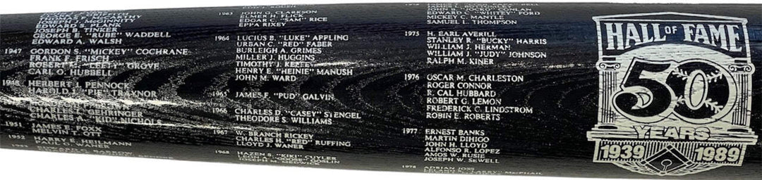 Hall of Fame Louisville Slugger unsigned Commemorative Black Bat 1939-1989 MLB