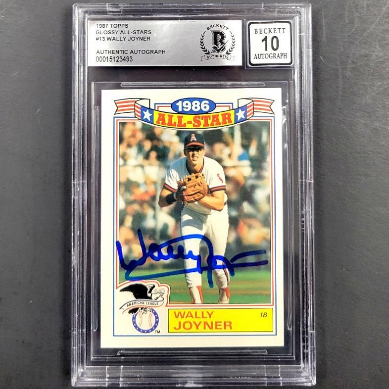 Wally Joyner autograph signed 1987 Topps Glossy All-Stars Card BAS BGS 10 auto