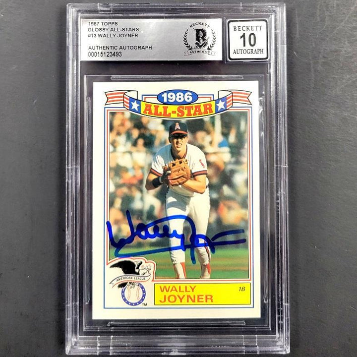 Wally Joyner autograph signed 1987 Topps Glossy All-Stars Card BAS BGS 10 auto