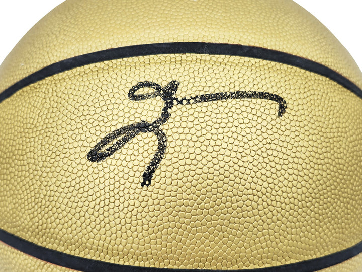 Allen Iverson Signed Gold Edition Composite Leather Basketball 76ers Beckett Wit