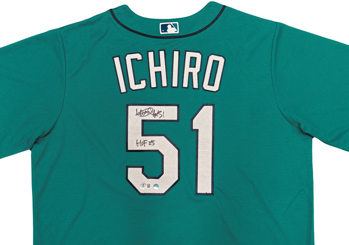 Mariners Ichiro Suzuki Auto Teal Nike Jersey Size XL "HOF 25" IS Holo & Beckett