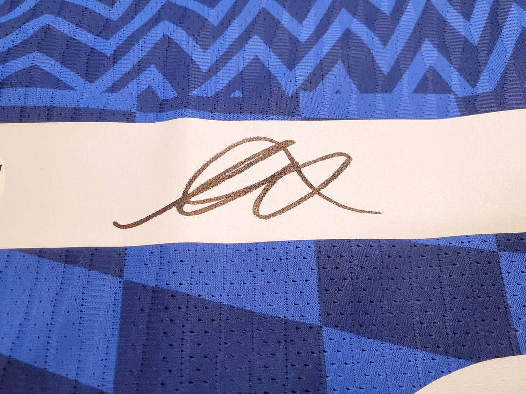 Chelsea F.C. Mason Mount Signed Blue Nike Jersey Size L in Black Beckett