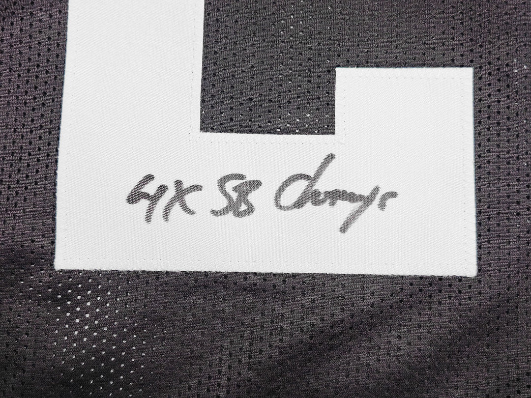 Pittsburgh Steelers Rocky Bleier Signed Black Jersey "4X SB Champ" Beckett