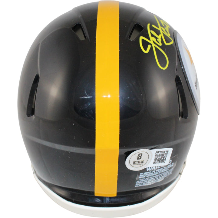 Jack Lambert Autographed Pittsburgh Steelers TB Mini Helmet HOF Beckett 54068
