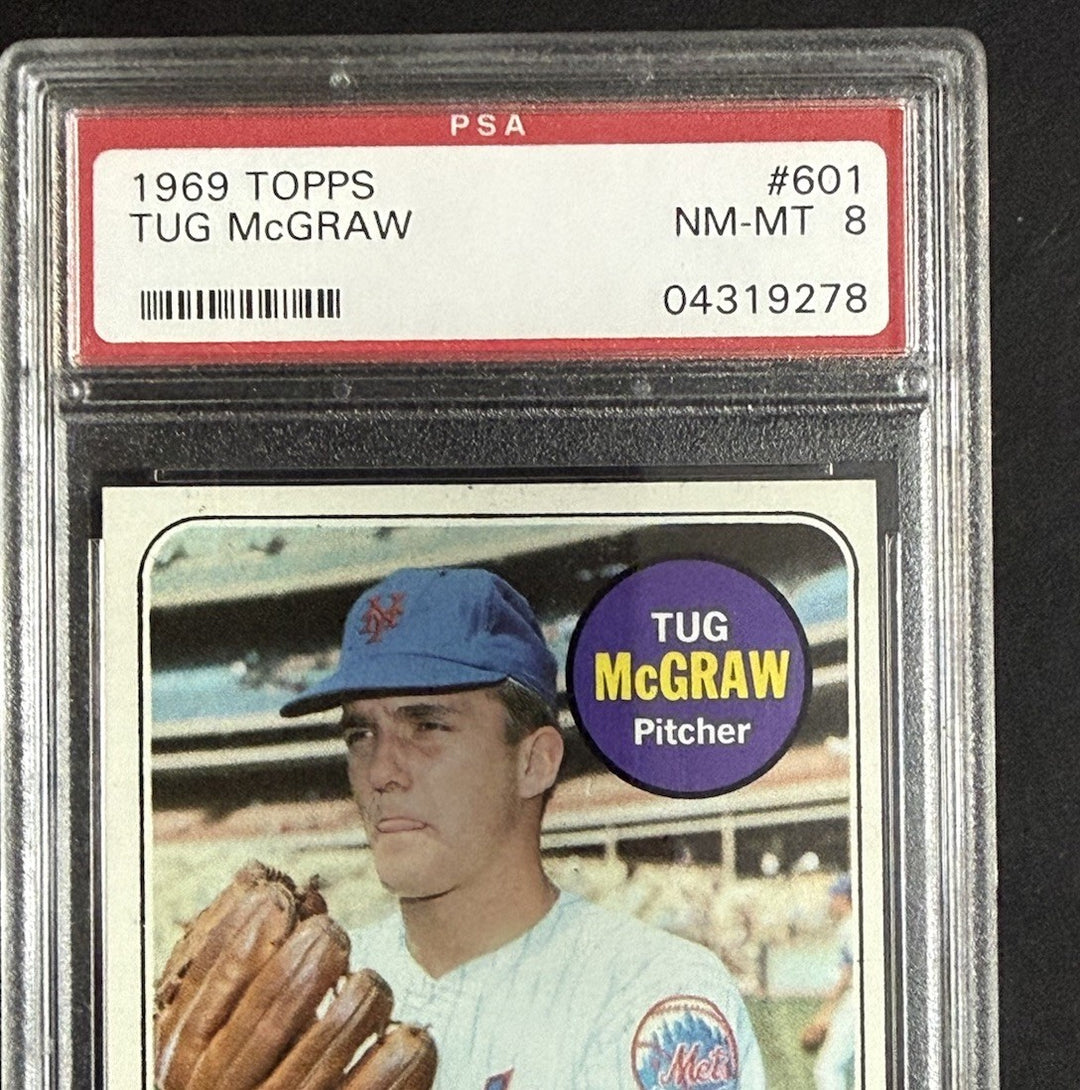 1969 Topps Tug McGraw #601 SP PSA 8 Nm - Mint Razor Sharp Mets World Series Year