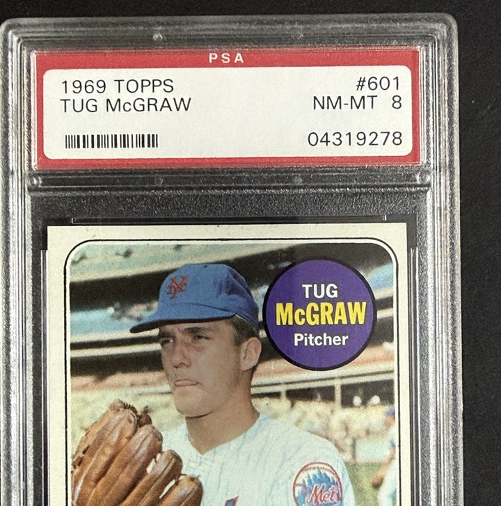1969 Topps Tug McGraw #601 SP PSA 8 Nm - Mint Razor Sharp Mets World Series Year