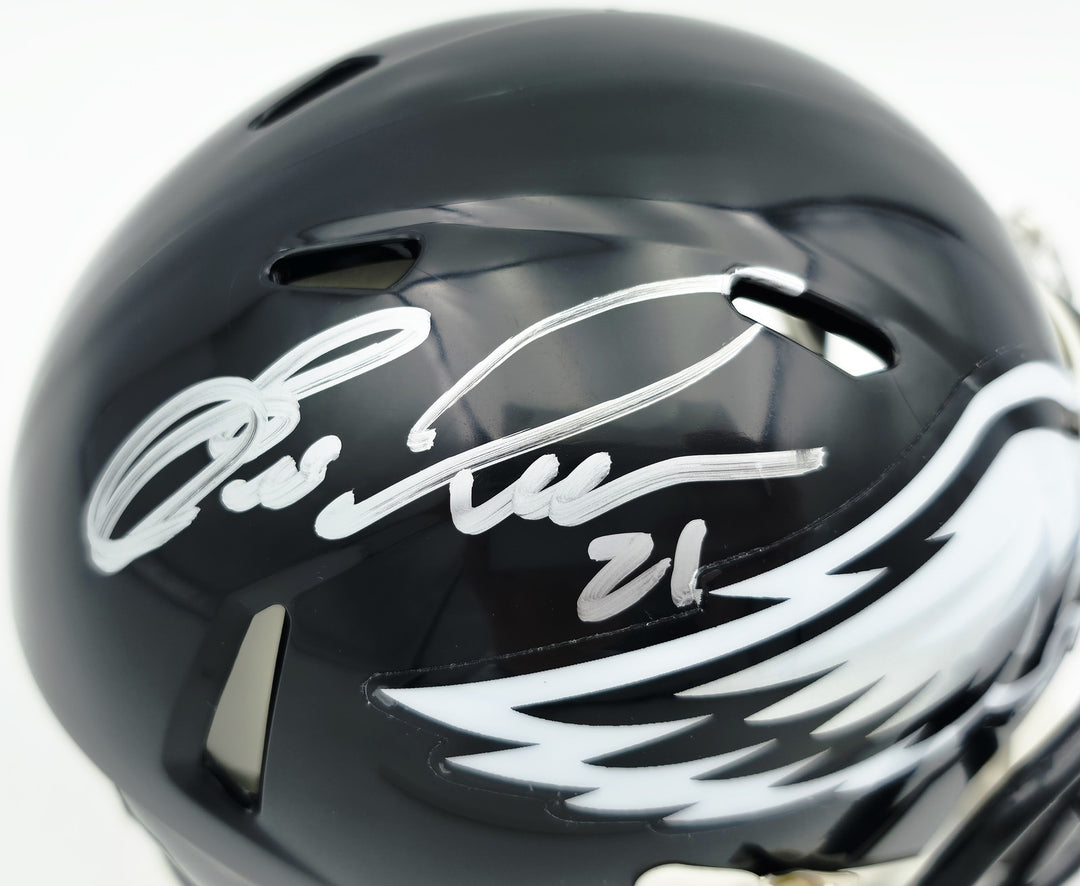 Eric Allen Signed Eagles Black 2022 Alternate Speed Mini Helmet Beckett