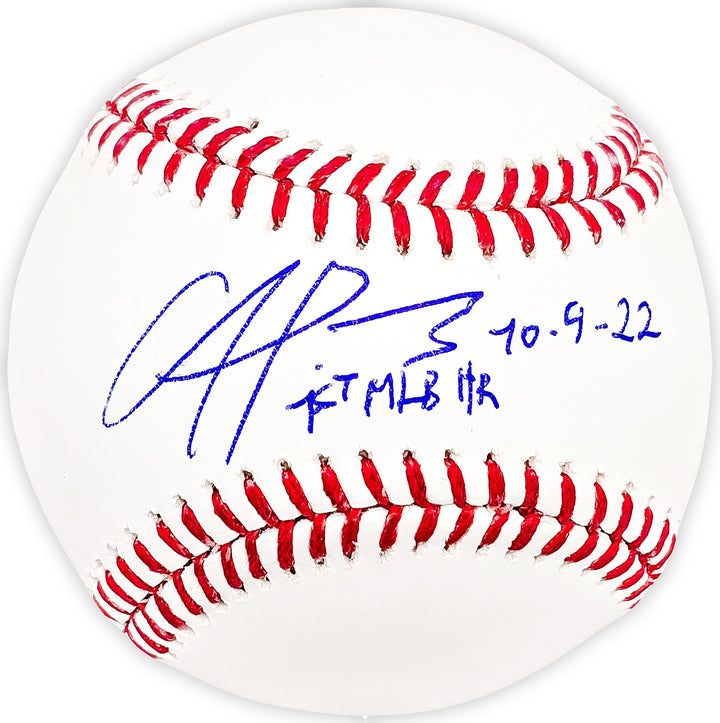 Francisco Alvarez Signed MLB Baseball Mets "1st MLB HR 10.4.22" Beckett Wit