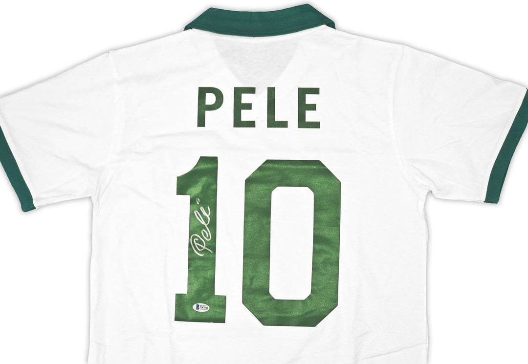 New York Cosmos Pele Autographed Signed White Jersey Beckett BAS