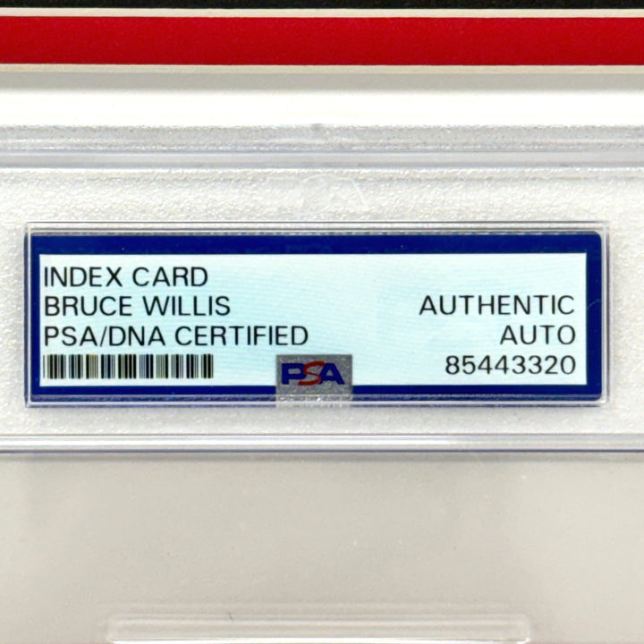 Bruce Willis Autographed Die Hard Encapsulated Signed Cut Framed PSA/DNA Photo