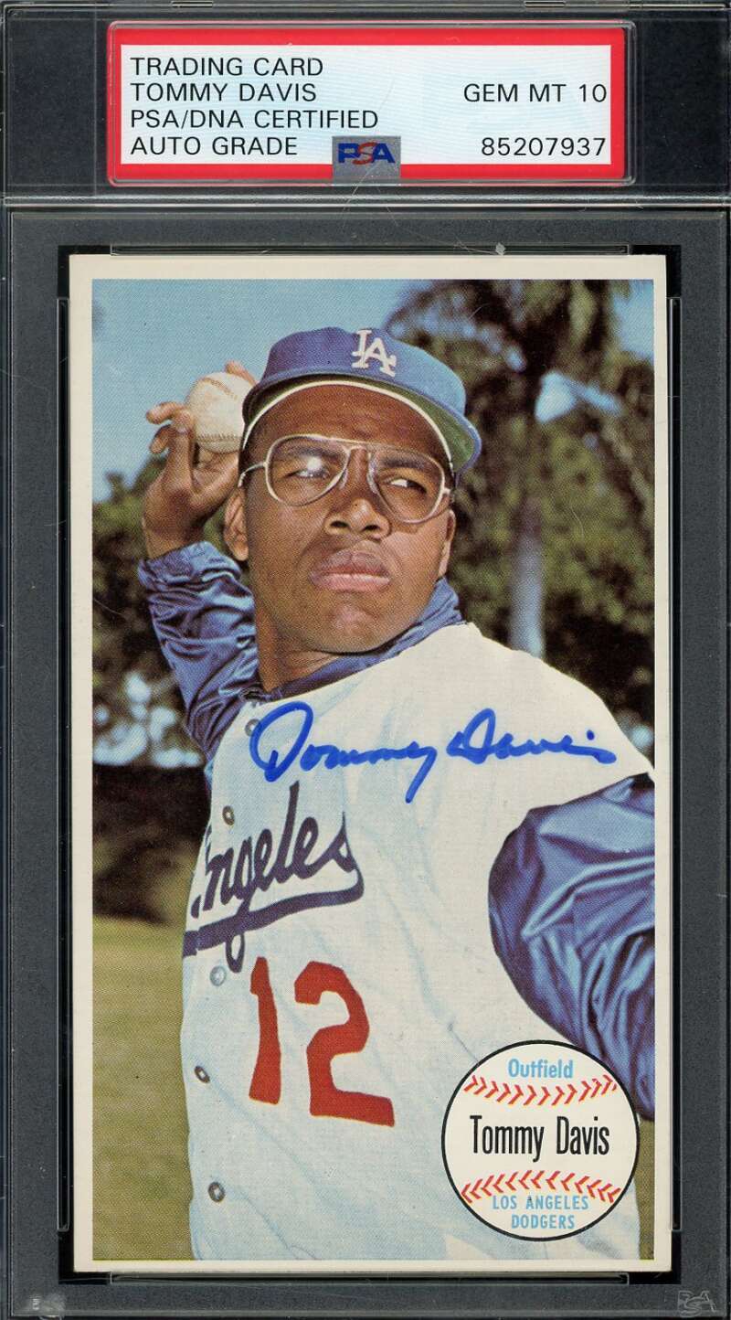 Tommy Davis Gem Mint 10 PSA DNA Signed 1964 Topps Giants Autograph