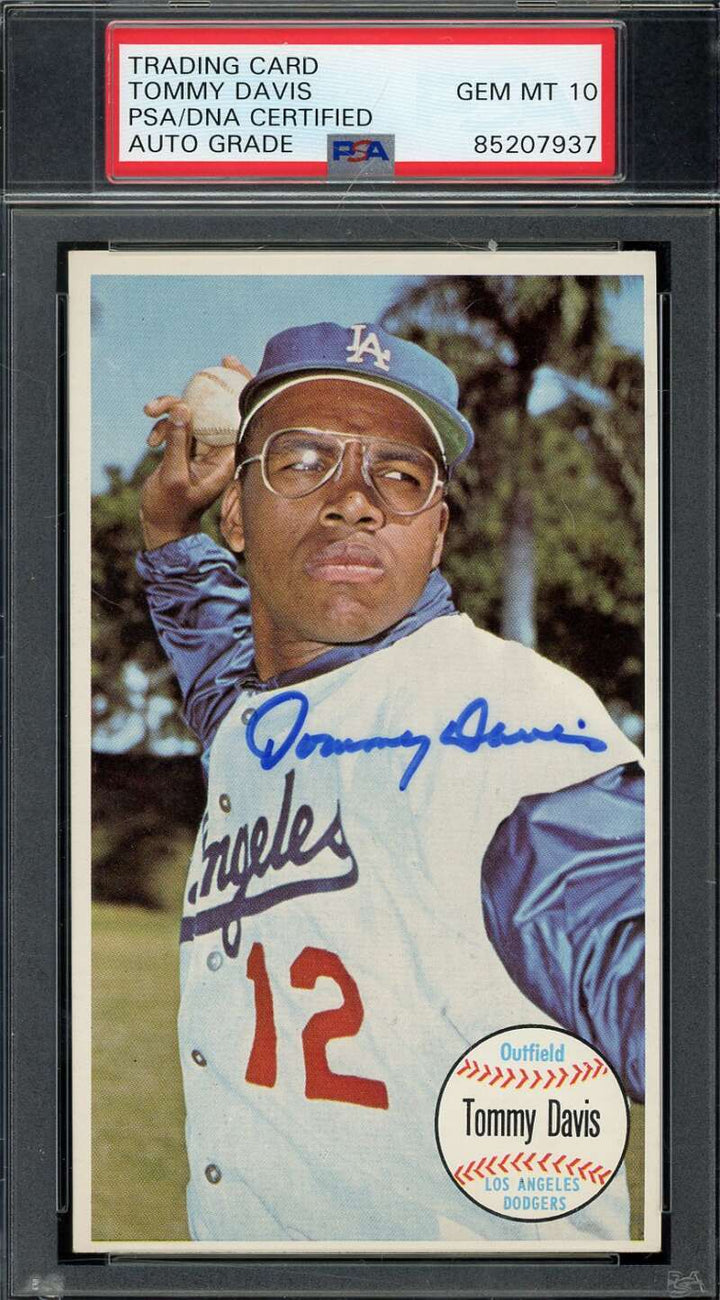 Tommy Davis Gem Mint 10 PSA DNA Signed 1964 Topps Giants Autograph