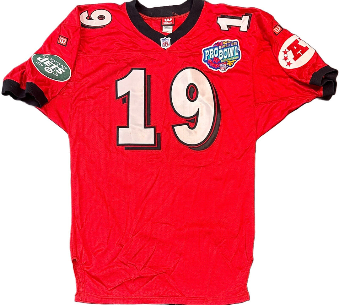 Keyshawn Johnson Jets AFC Wilson Authentic Game Used Issue Pro Bowl Patch Jersey
