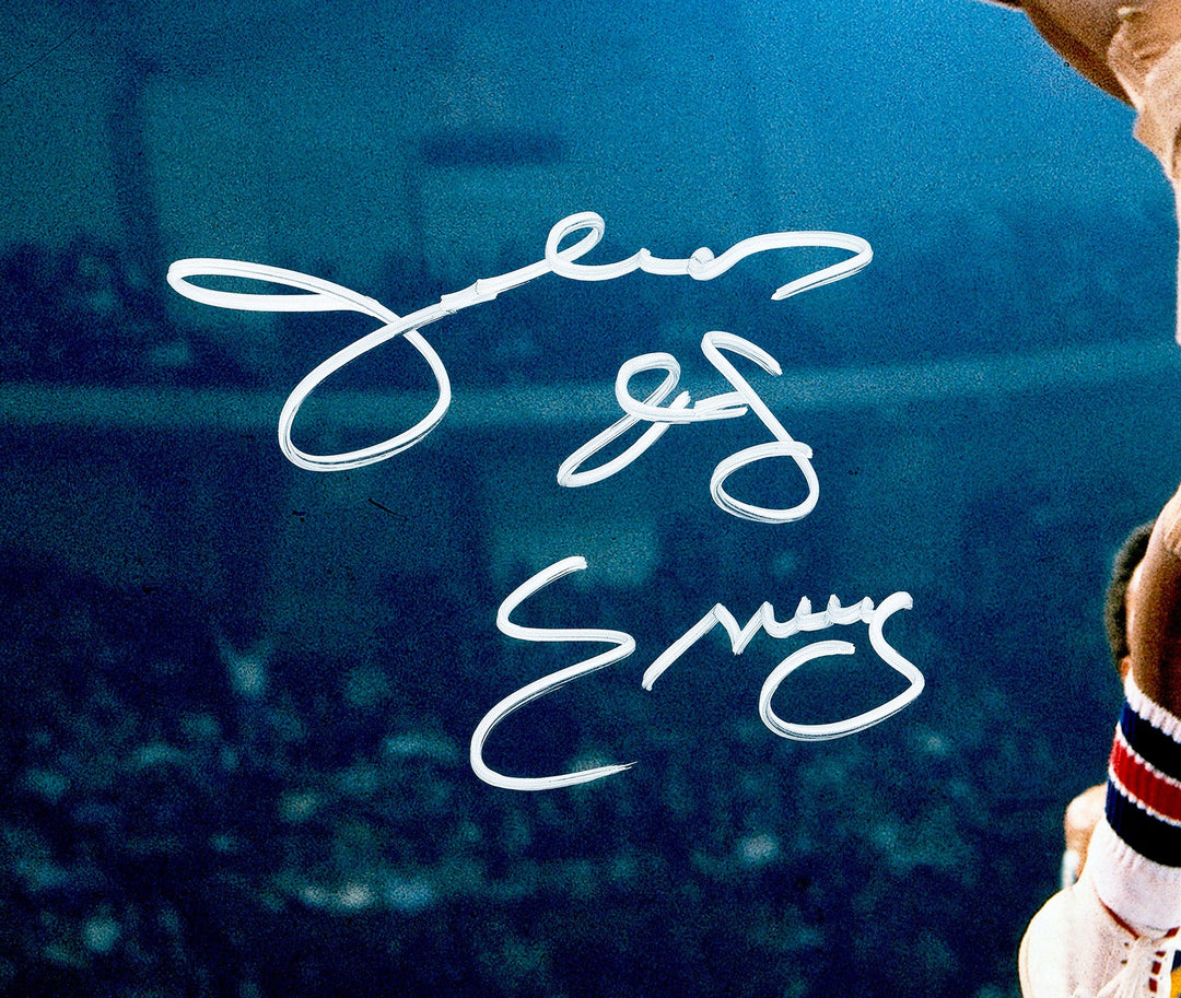 Julius "Dr. J" Erving Signed 16x20 Photo Philadelphia 76ers Beckett BAS Witness
