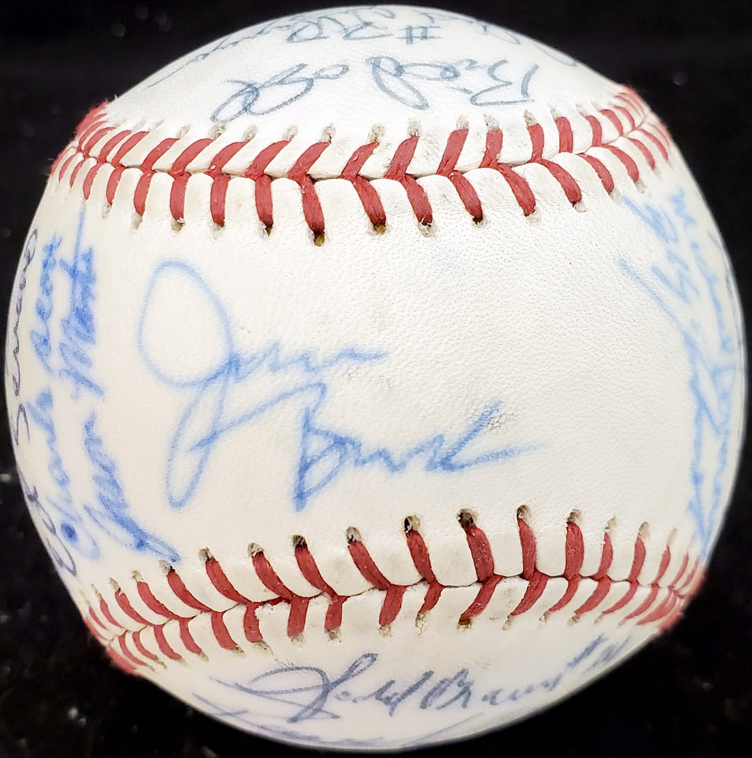 1983 Arizona State Signed Wilson Baseball 26 Sigs Barry Bonds Pre-Rookie Beckett