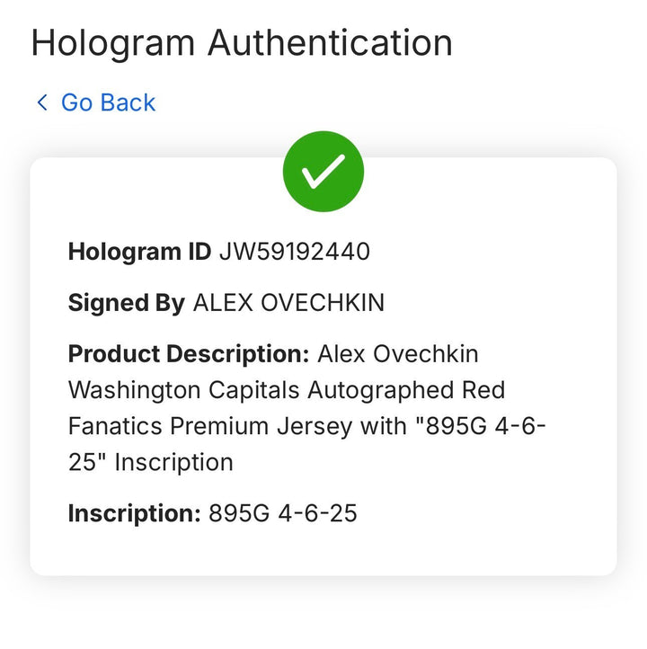 Alex Ovechkin Signed Framed Capitals Jersey 895 Goal 4-6-25  Auto Fanatics COA