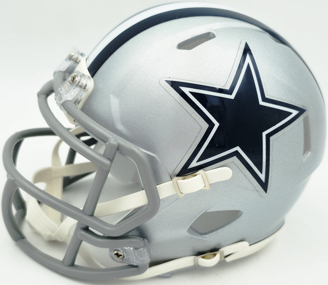 Drew Pearson Signed Dallas Cowboys Silver Speed Mini Helmet "HOF 21" Beckett
