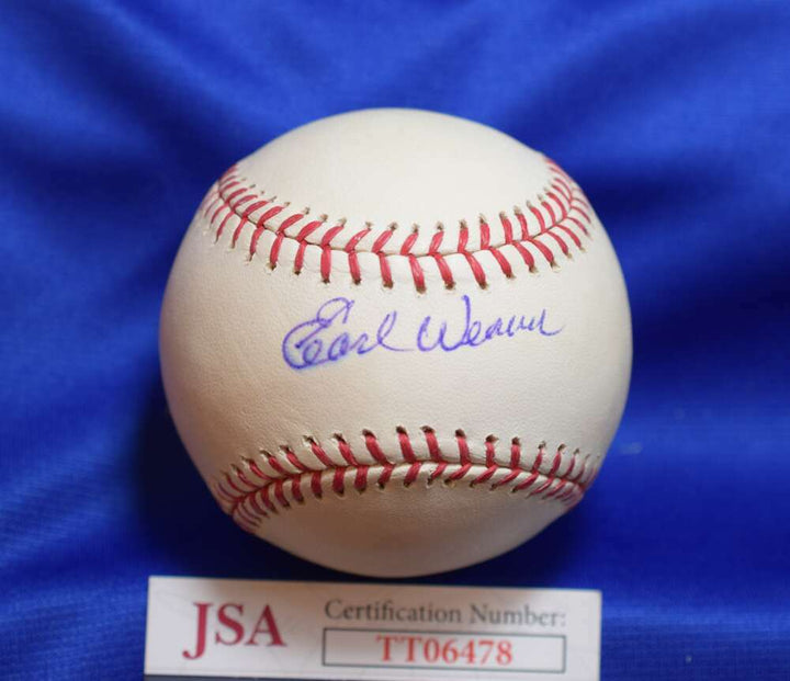 Earl Weaver JSA Cert Autograph Major League OML Signed BasebaLL