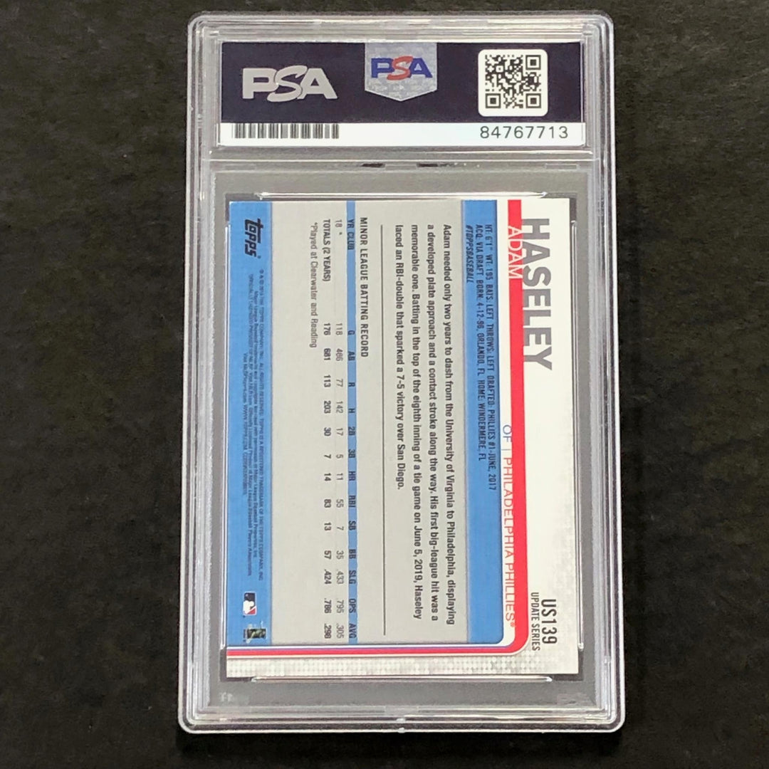 2019 Topps #US-139 Adam Haseley Signed PSA/DNA Slabbed Autographed AUTO Phillies