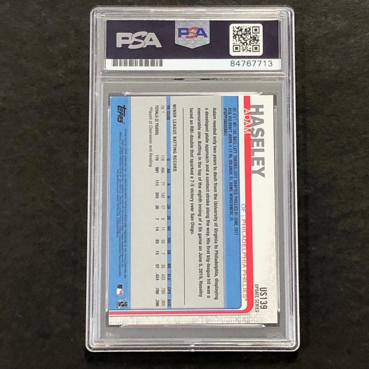 2019 Topps #US-139 Adam Haseley Signed PSA/DNA Slabbed Autographed AUTO Phillies