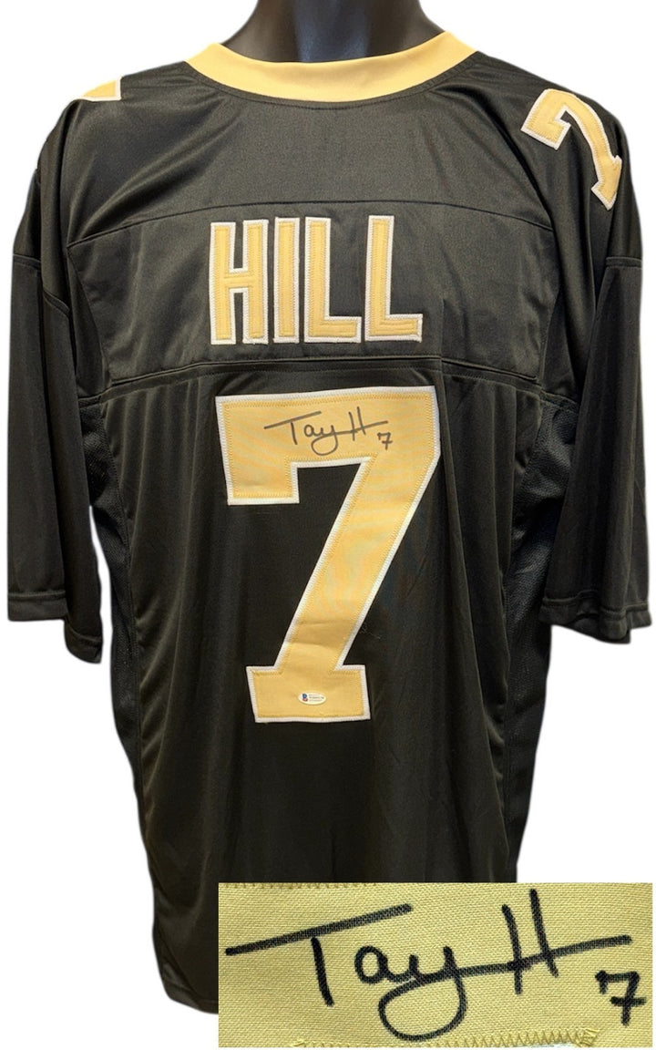 Taysom Hill signed New Orleans Custom Stitched Pro Style FB Jersey #7- Beckett