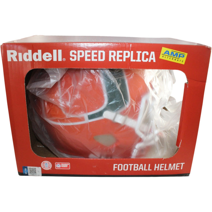 Michael Irvin Autographed Miami Hurricanes F/S AMP Helmet Beckett Witness 56368