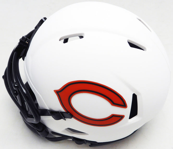 Justin Fields Signed Chicago Bears Lunar Eclipse White Speed Mini Helmet Beckett