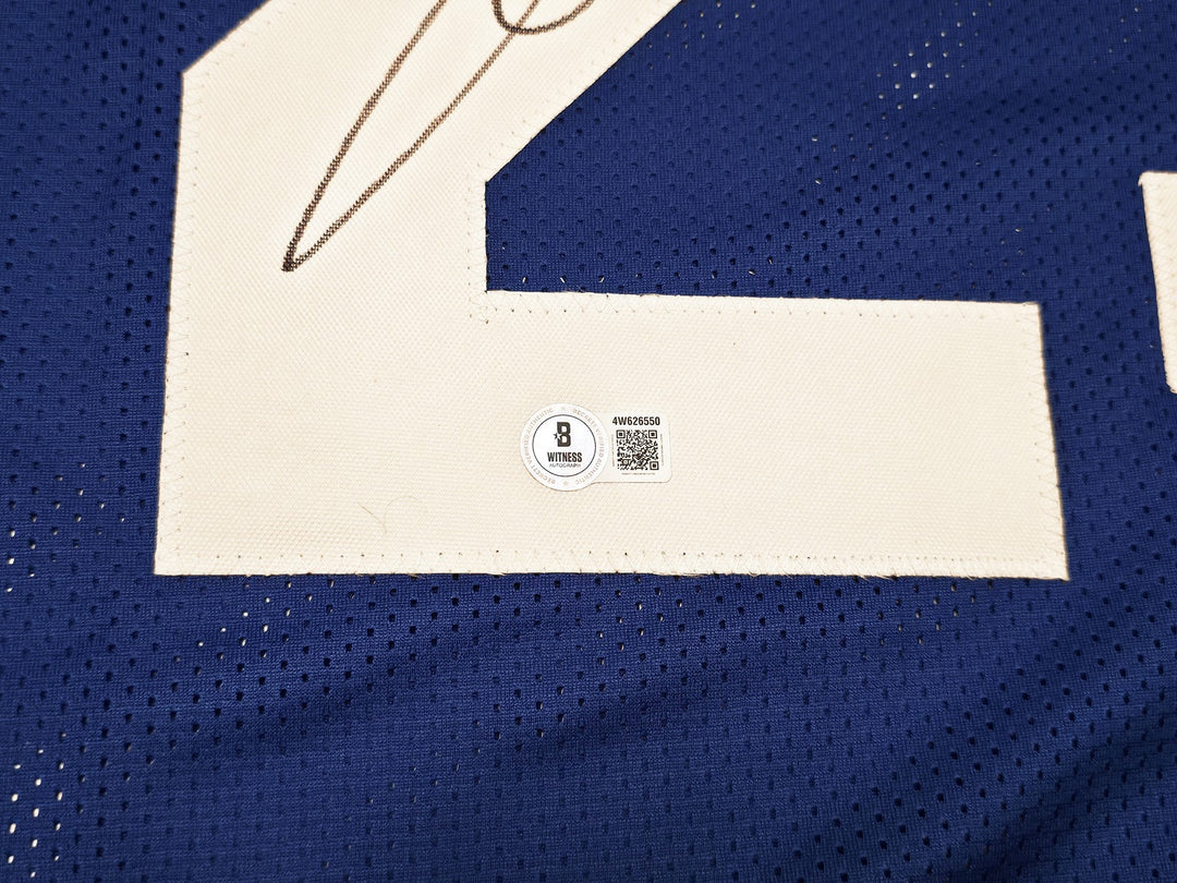 Seattle Seahawks Earl Thomas III Signed Blue Throwback Jersey Beckett Witness