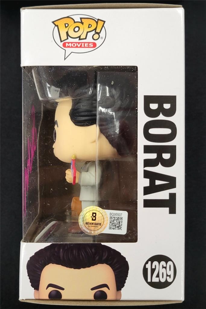 Sacha Baron Cohen signed Borat Funko Pop! 1269 autograph ~ Beckett BAS