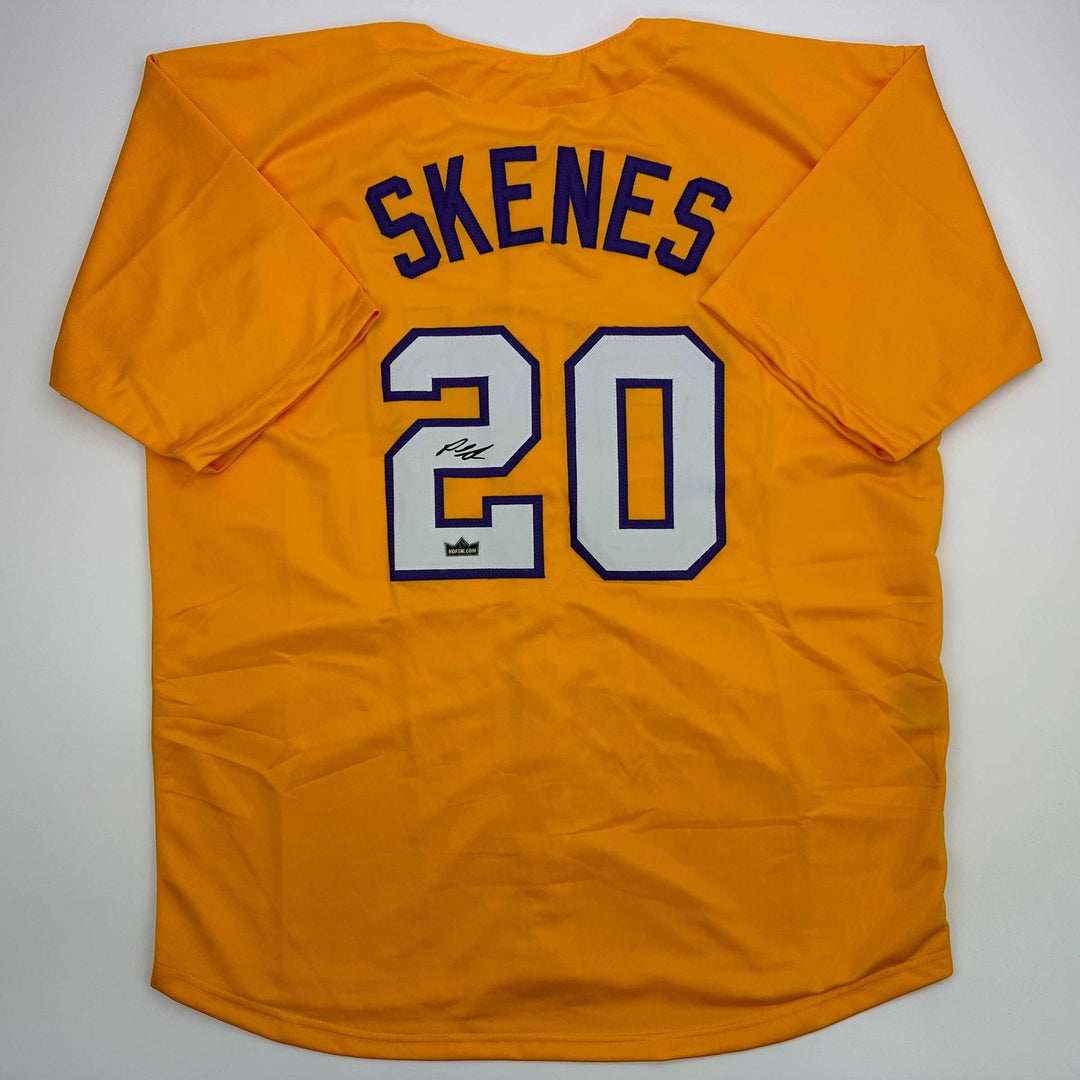 Facsimile Autographed Paul Skenes LSU Yellow Reprint Jersey Size Men's XL