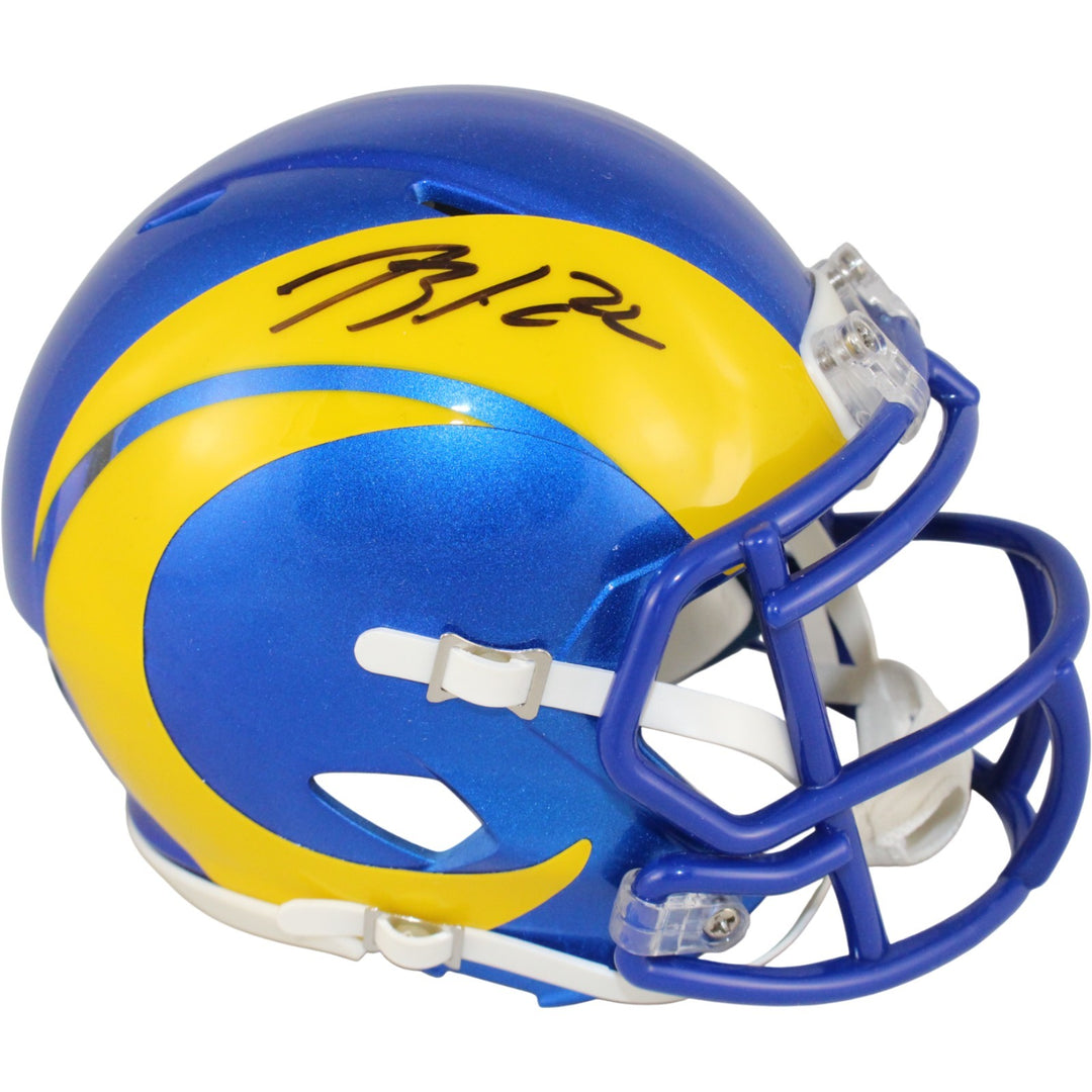 Blake Corum Autographed/Signed Los Angeles Rams Mini Helmet Beckett 53609