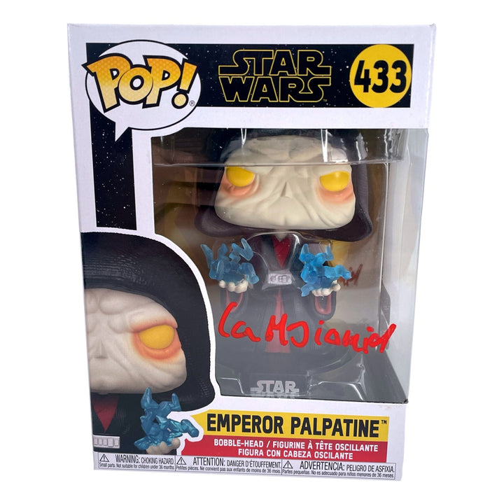 Ian McDiarmid Autographed Funko Pop Star Wars Emperor Palpatine 433 JSA IGM COA